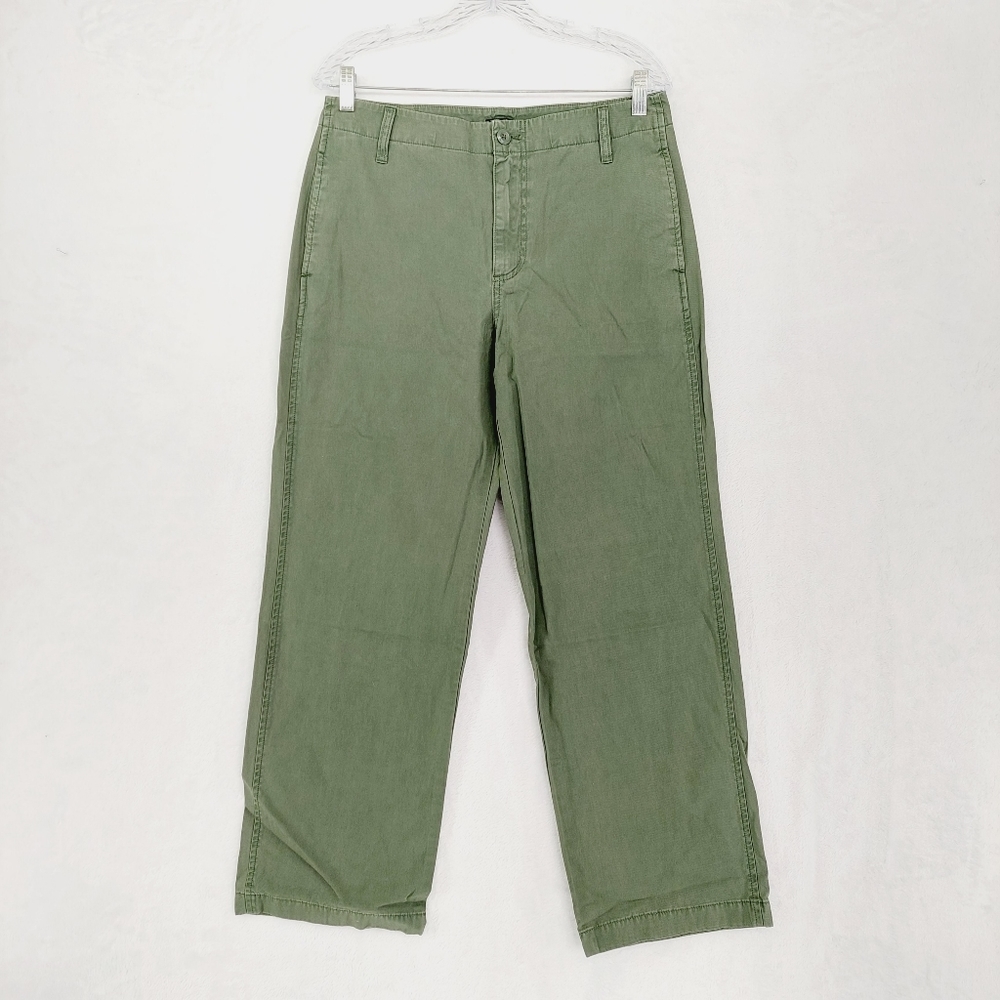 J. Crew Olive Green Straight Leg Trousers